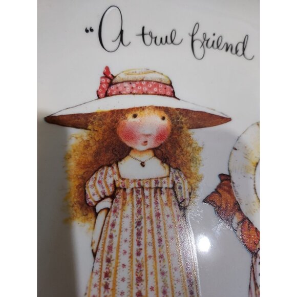 Plate Decorative Holly Hobbie A True Friend 10.5" Plate 1972 Made In USA - Picture 4 of 9